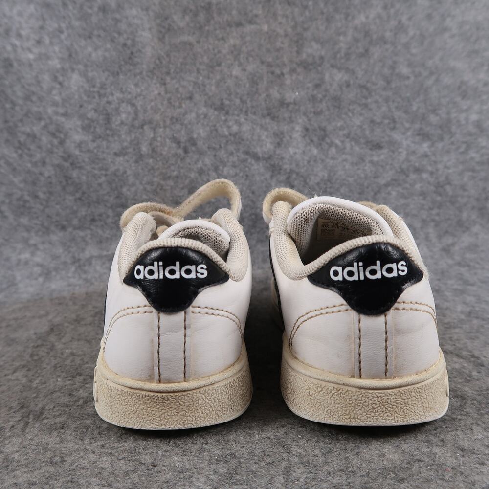 Adidas Shoes Kids 10K Grand Court Sneakers Double Strap Casual Trainer White - Picture 5 of 11